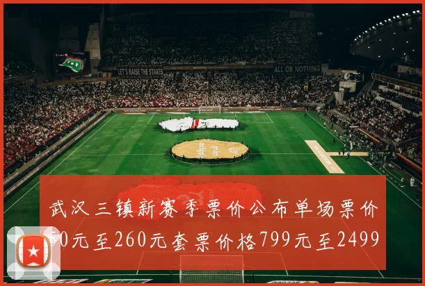 武汉三镇新赛季票价公布单场票价50元至260元套票价格799元至2499元